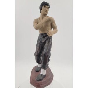 Vintage Bruce Lee Kung Fu Figurine • Ceramic Martial Arts Statue